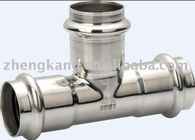 Inox Press Equal Tee Pipe Fitting Welded Hydraulic Tee Metal Pipe Adapters