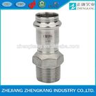 Stainless steel press fitting 304 male threaded adapter /reducer elbow V profile press fitting
