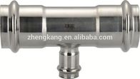 stainless steel press fitting V style reducer tee
