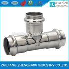Forged Stainless Steel Press Fittings Round Head Press Fit Plumbing Fittings