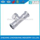 China factory Stainless Steel Press Fitting M Style Female Tee