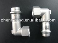 Ss 304L 316L Press Fit Pipe Fittings 90 Degree Female Threaded Adapter
