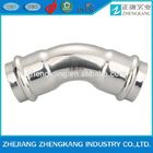 stainless steel pipeline factory press fitting 45 degreed elbow