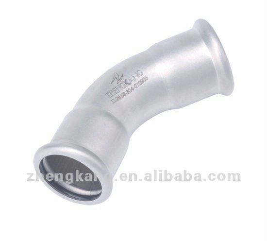 Water System Stainless Steel Compression Fittings Elbow 45 Degree Fire Protection