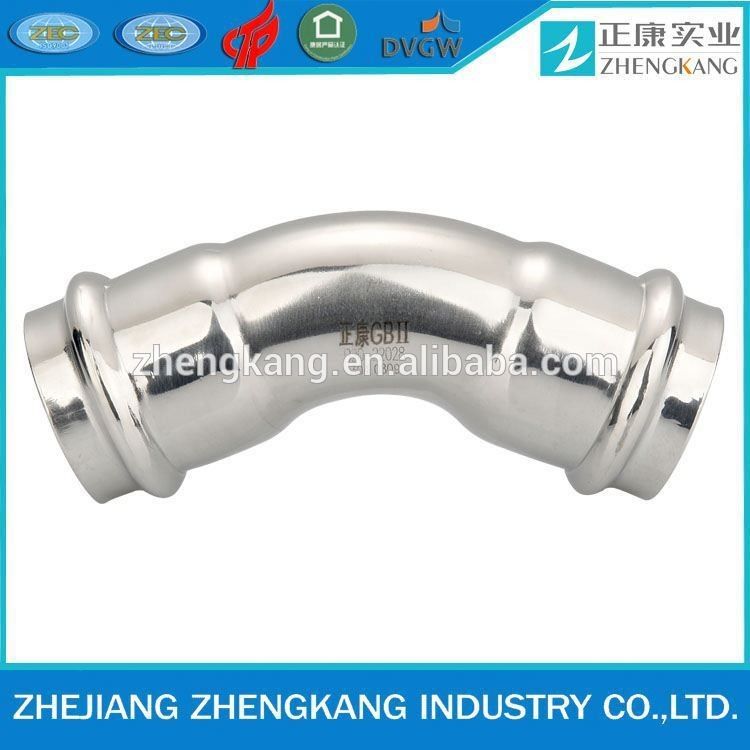 stainless steel pipeline factory press fitting 45 degreed elbow