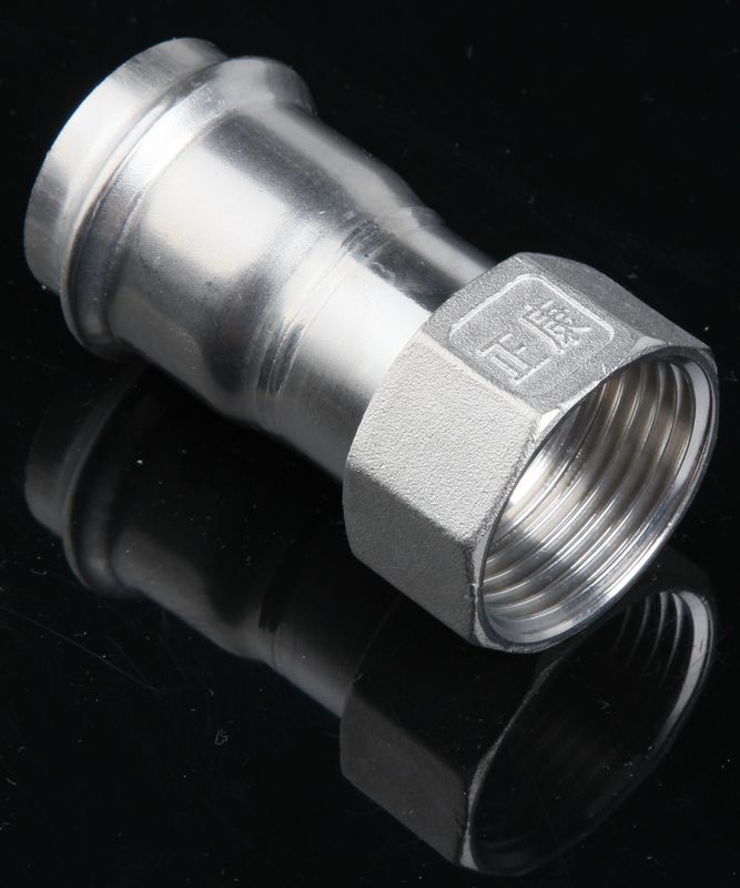 Stainless Steel Press Fitting Metal Pipe Adapters With Union Nut Rust Resistance